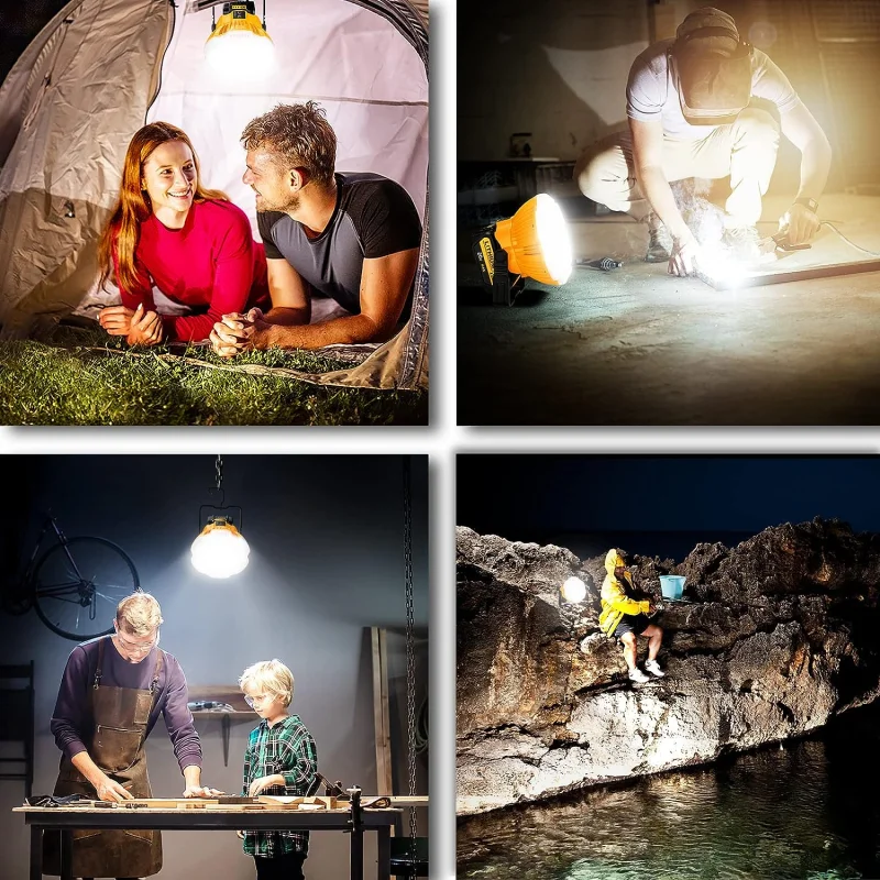 Imagem -06 - Portátil Led Luz de Trabalho para Exterior Lâmpada para Makita Dewalt Milwaukee Bosch Black Decker Artesão Bateria 18v 24w 2400lm