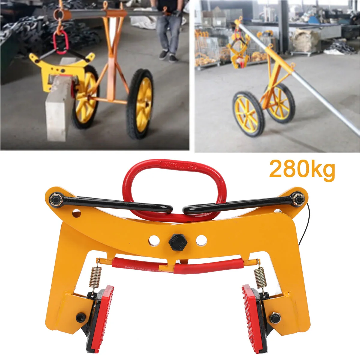 พาเลท PULLER CLAMP หินคีมยกสลิงแหวนหิน CLAMP 280 กก.เปิดกราม 6-24 ซม.