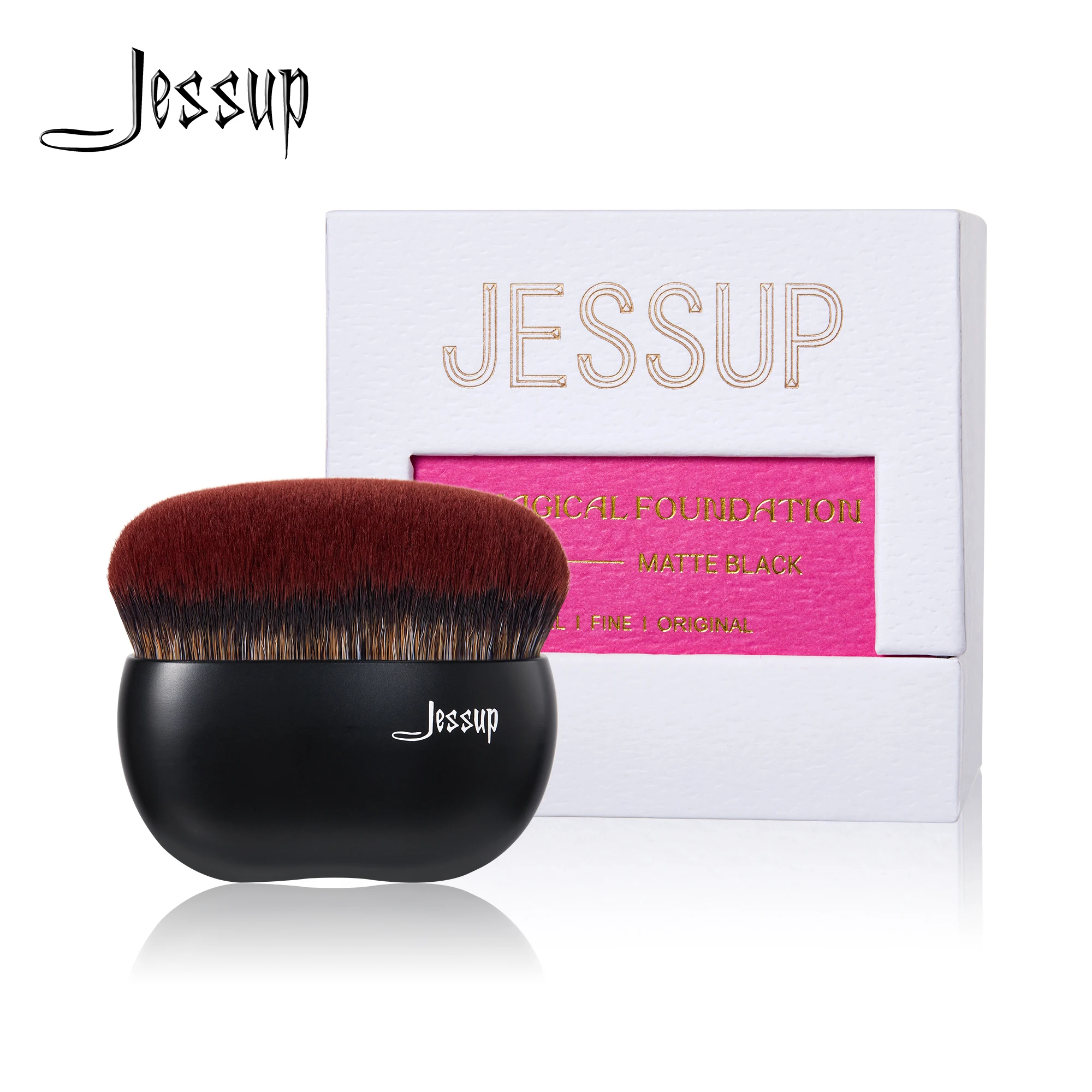 

Jessup Foundation Brush Powder Makeup Brushes for Face/Body Flat Dense Smooth Buffer Multi-tasker with Giftbox SF001