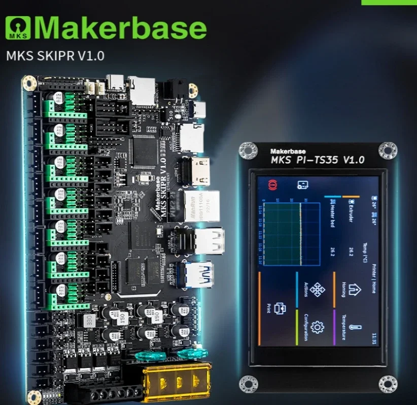 MKS SKIPR card Klipper Screen controller Quad-core 64 bits SOC onboard for Voron compatible Raspberry Pi upgrade