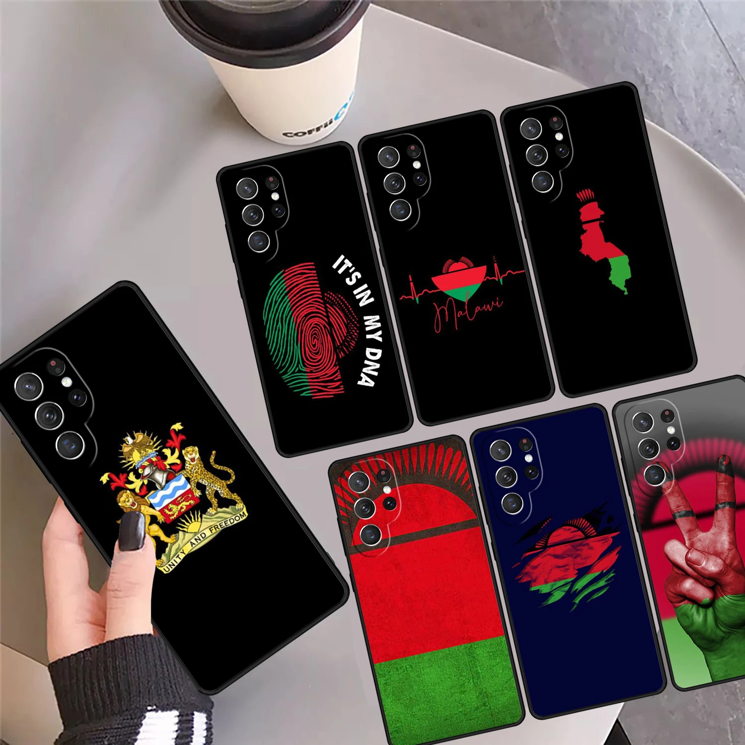 

Чехол для телефона с флагом Малави для Samsung Galaxy S24 S25 Ultra S23 S22 Plus S21 FE S20 Note 10 20 Pro