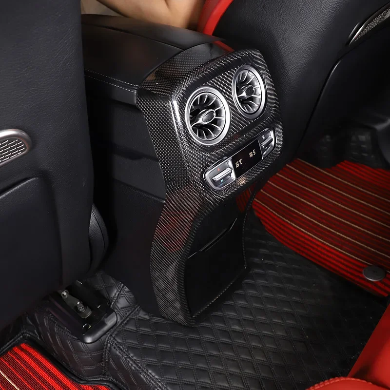 For Mercedes Benz G Class W461 W463 2019-2024 Interiors Car Accessories Real Carbon Fiber Rear Air Conditioning Vent Cover Trim