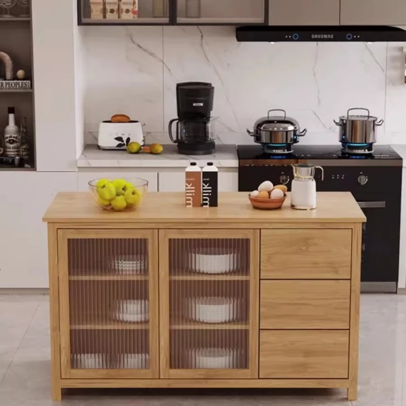 

Party Open Ended Kitchen Islands Retro Table Home Storage Kitchen Islands Coffee Wood Furniture Островный Столик MH40DT