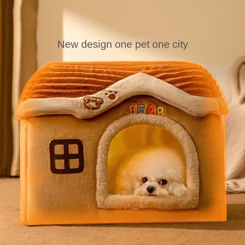 

Foldable Cat House Outdoor Waterproof Pet House for Small Dogs Kitten Puppy Cave Nest with Pets Pad Dog Cat Bed Tent Supplies