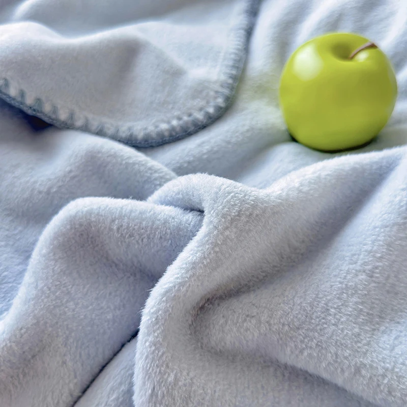 Imitation Cashmere Throw Blanket for Sofa Bed Solid Lightweight Summer Quilt Breathable Air Conditioning Blanket for Adults