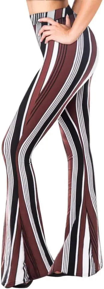 SATINA High Waisted Flare Leggings for Women - Yoga Pants for Women - Buttery Soft Bell Bottom Palazzo - Versatile Sizing