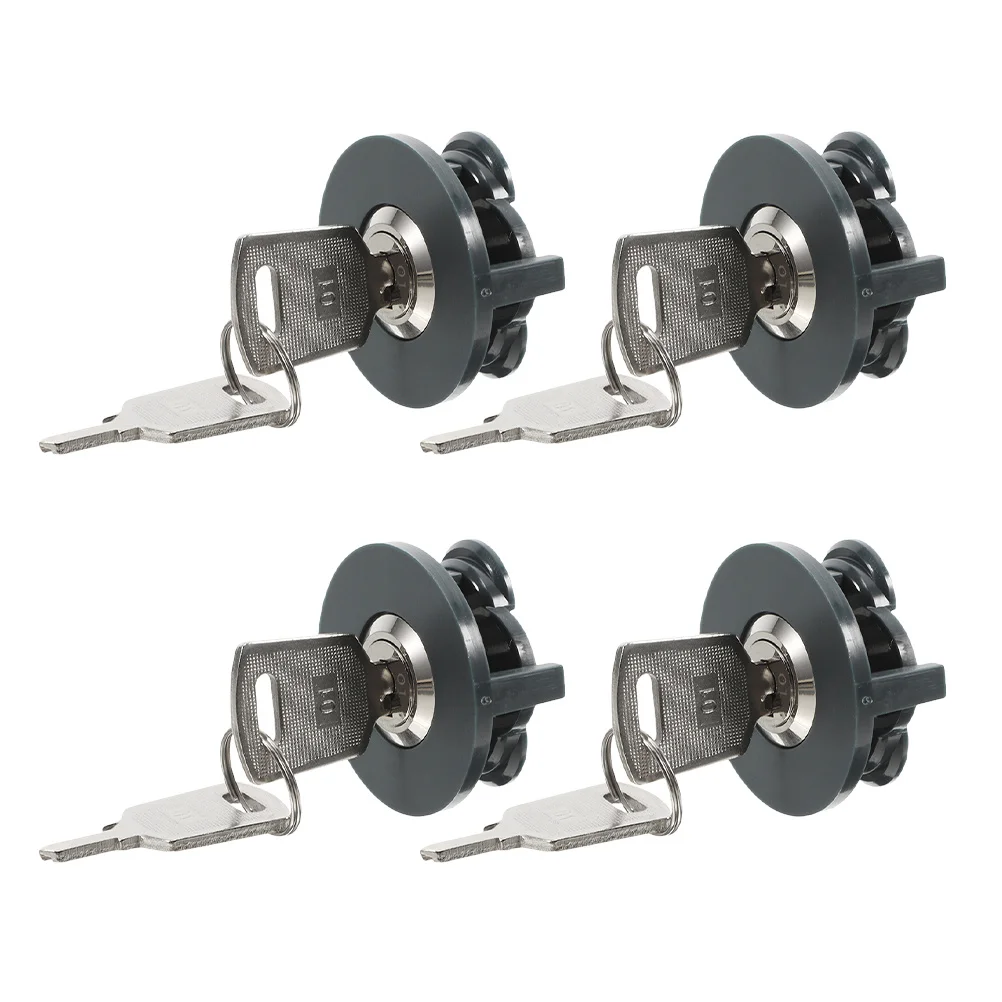 

4Pcs Zinc Alloy Industrial Plug Safety Lock Rotary Tongue Anti-Touch Protection for Factory Workshop Use