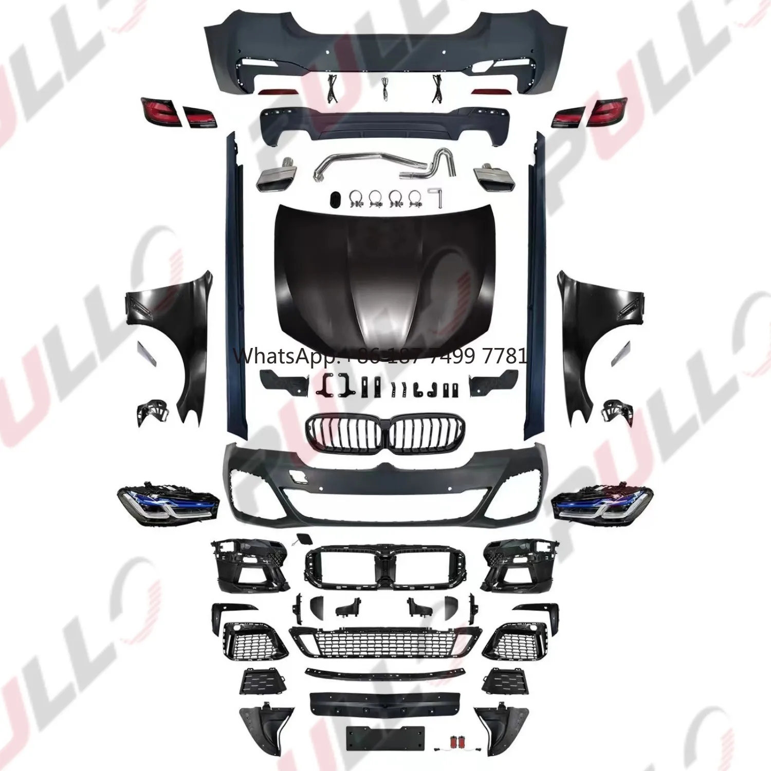 

High Quality Car Bumpers Body Kit Front and Rear Bumper Grille Auto Lamps for . 5 Series F10/F18 2011-2017 to G30/G38 MT Style