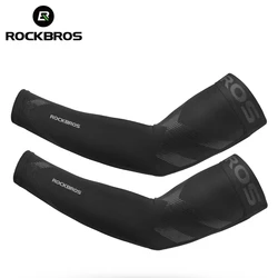 ROCKBROS Ice Silk Bike Arm Sleeves UV400 Sun Protection Cycling Arm Sleeves Summer Outdoor Sports MTB Road Bicycle Arm Warmers