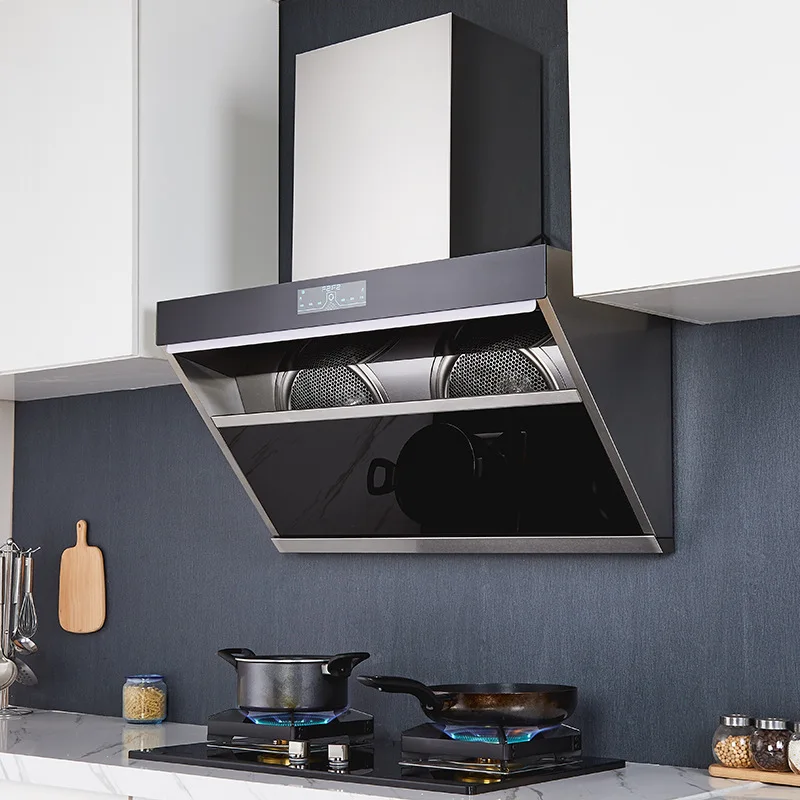 New Design Super Slim Auto Cleran Stainless Steel Kitchen Chimney Range Hood 895**386*475mm