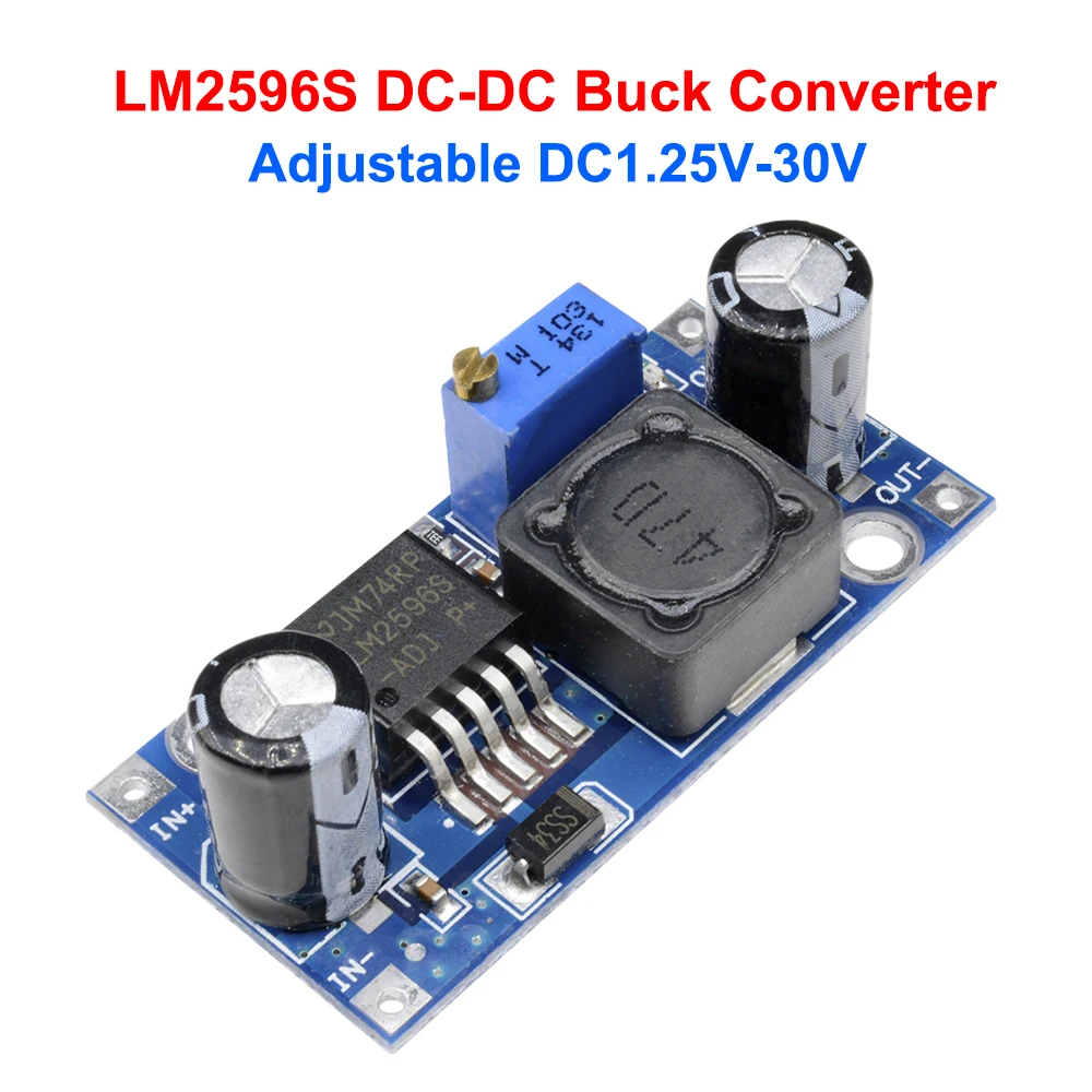 LM2596S DC-DC Buck Converter Vehicle Stabilizers Step-Down Power Supply Module LM2596 Adjustable DC1.25V-30V Voltage Regulators