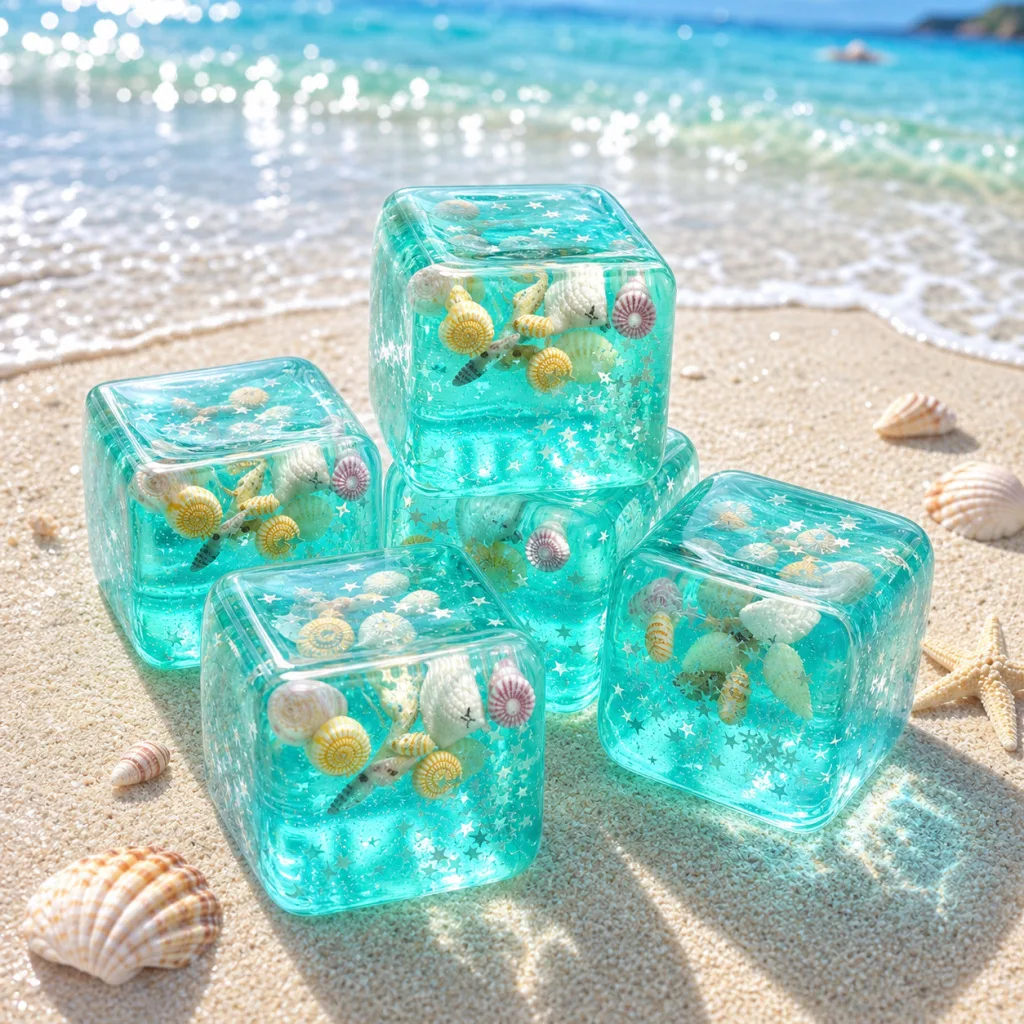 Squishy Ocean Stress Ball Autism Sensory Squeeze Toy For Stress And Anxiety Relief Maltose Water Ball CUBE Fidget Toy Adult Gift