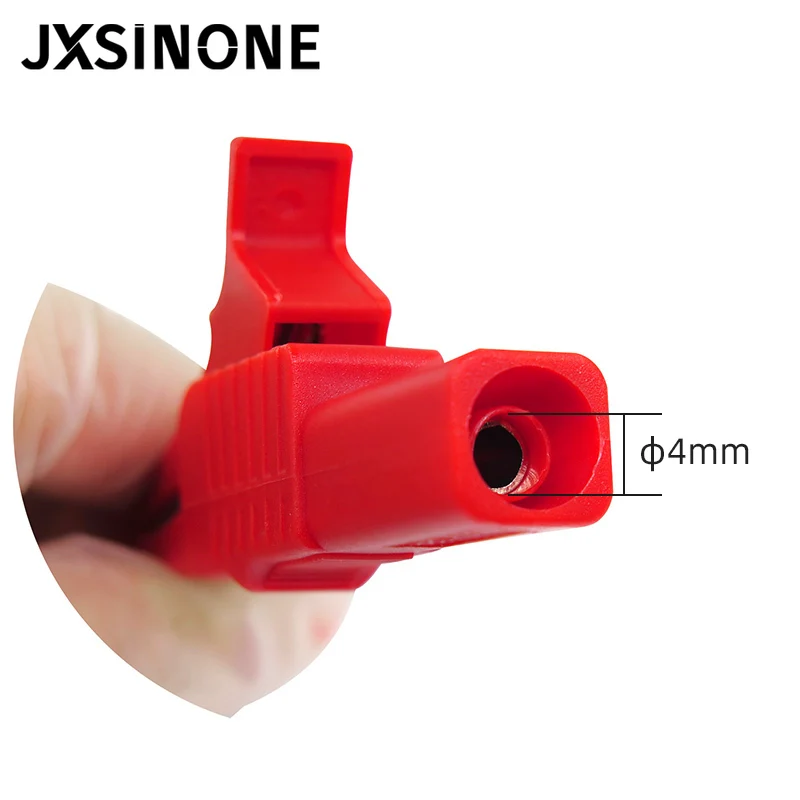 JXSINONE P2003 32A  Alligator Crocodile Clip Safety Test Clamp with 4mm Jack For 4mm Shrouded Banana Plug Copper 5 Colors