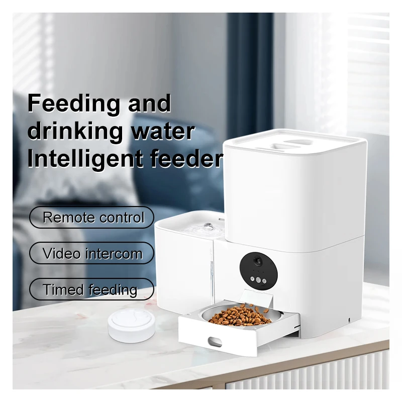 Smart Wifi Food And Water 2 In 1 Intelligent Electric Small Animal Pet Feeder Dog Cat Water Dispenser Automatic Pet Food Feeder