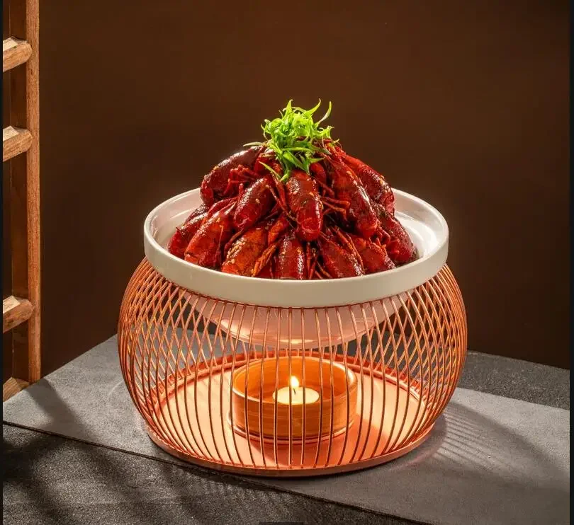 

Lantern Insulation Plate Restaurant Can Heat The Main Dish Steak Chinese Style Home Kitchen Ceramic Tableware