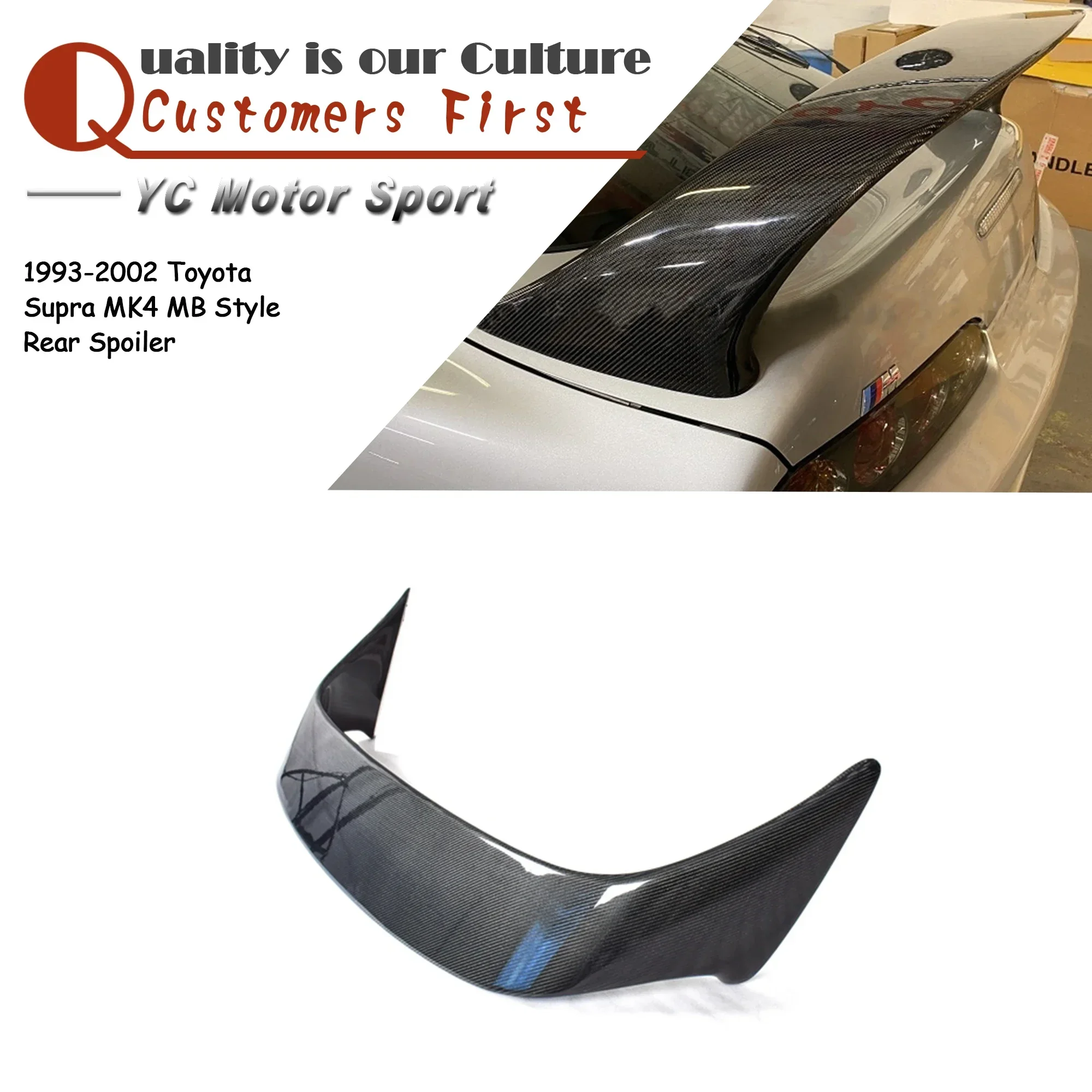 

Car Accessories Carbon Fiber Rear Spoiler Fit For 1993-2002 Toyota Supra MK4 MB Style Rear Spoiler Wing