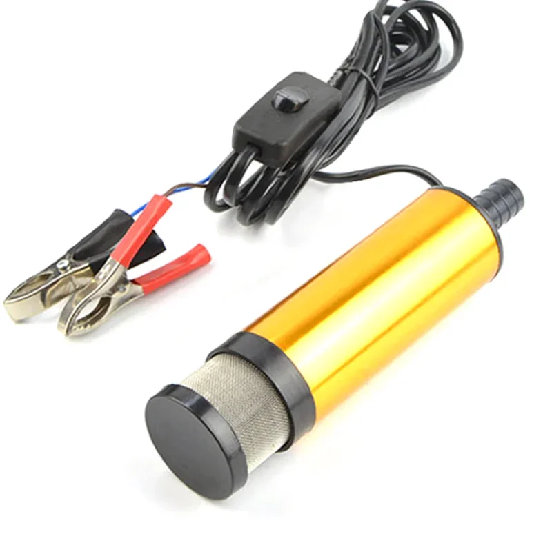 مضخة زيت كهربائية للسيارة ، تيار مستمر 12 فولت ، لضخ السيارات ، ديزل ، زيت ، ماء ، غاطسة ، 12 لتر في الدقيقة ، مضخة نقل الوقود ، غلاف سبائك الألومنيوم