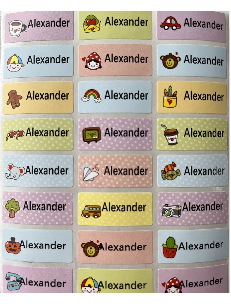 Name Tag Stickers Custom Stickers Waterproof Personalized Labels Kids School Stationery Office Logo Stickers S Size image 6