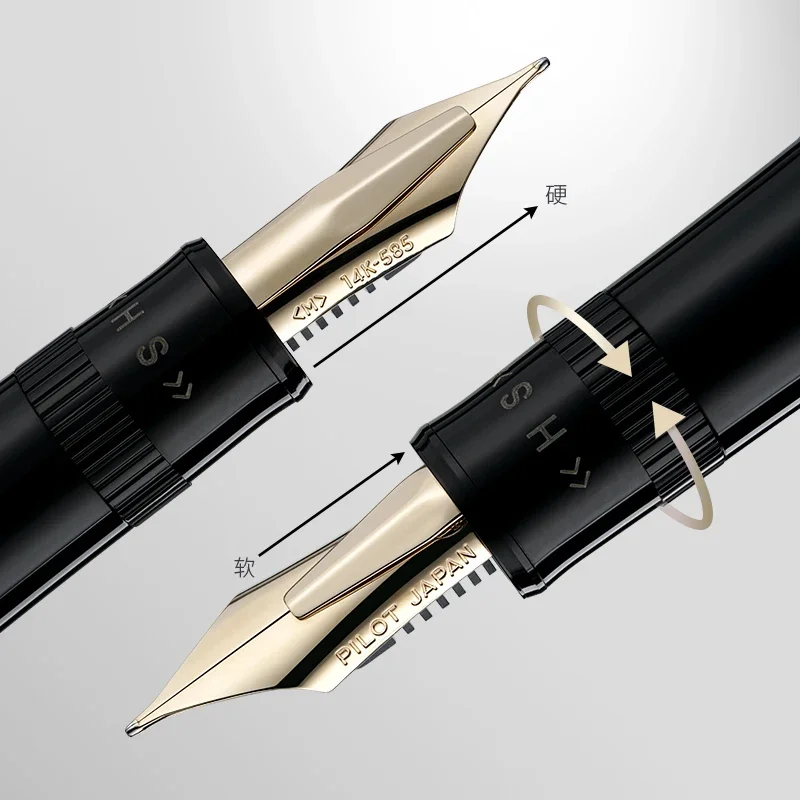 original PILOT Justus 95 Fountain Pen Adjustable Soft Hard Nib 14K Gold Calligraphy Practice Calligraphy Gift High-end Commerce