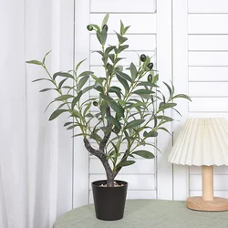1PC plant simulation tree, simulated olive tree pachira macrocarpa. Money tree potted plant, suitable for home use office. Comme