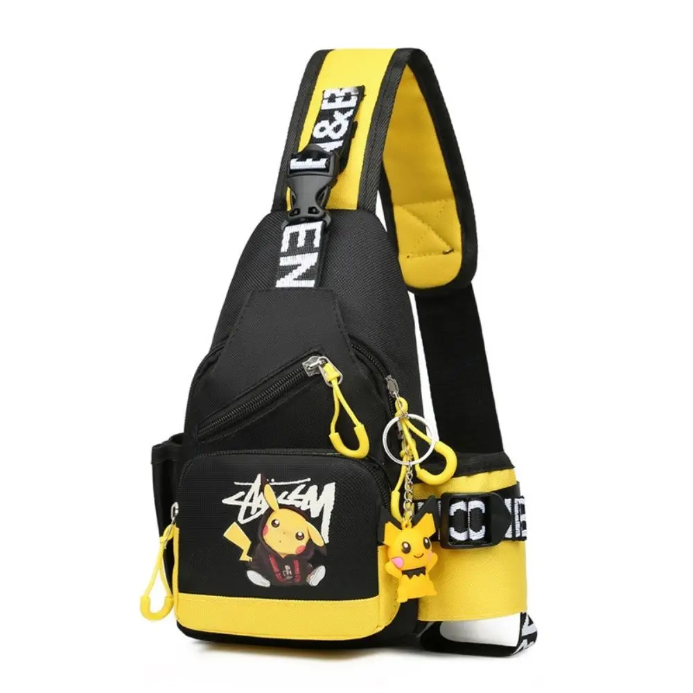 2023 Children's Shoulder Bag Men's and Women's Chest Bag Canvas Youth Sports Pikachu Crossbody Bag Handbag Chest Belt Waist Bag