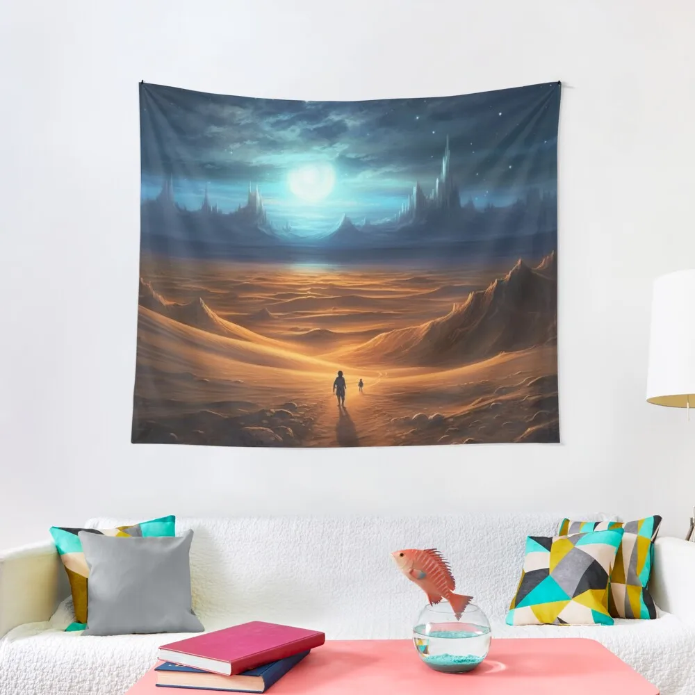 

Following the stars Tapestry Wall Carpet Custom Decorative Paintings Tapestry