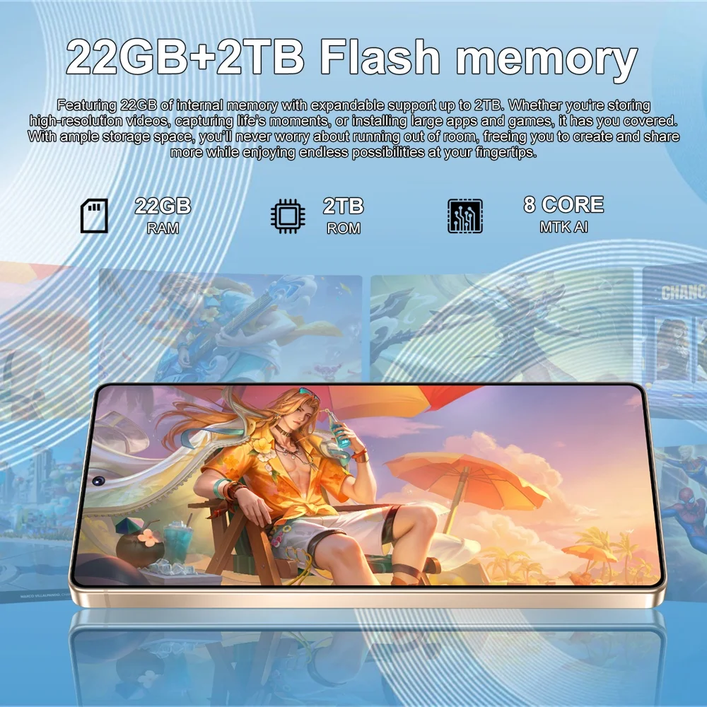 K-Touch S27 Ultra Mobile Phones Smartphone 7.3 Inch 4G 5G Dual Card Dual Standby Cell Phone 16+48MP Camera 7800mAh Android 15 WIFI GPS Global Version Cellphones For Men Women