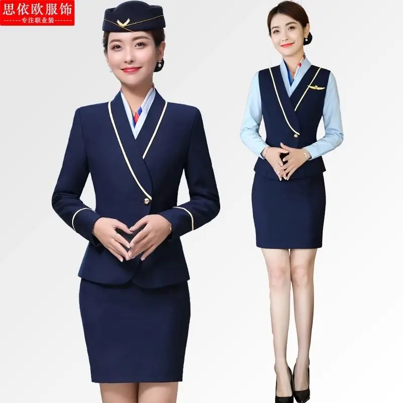 

Professional suit female high-end China Southern Airlines flight attendant high-speed rail work clothes