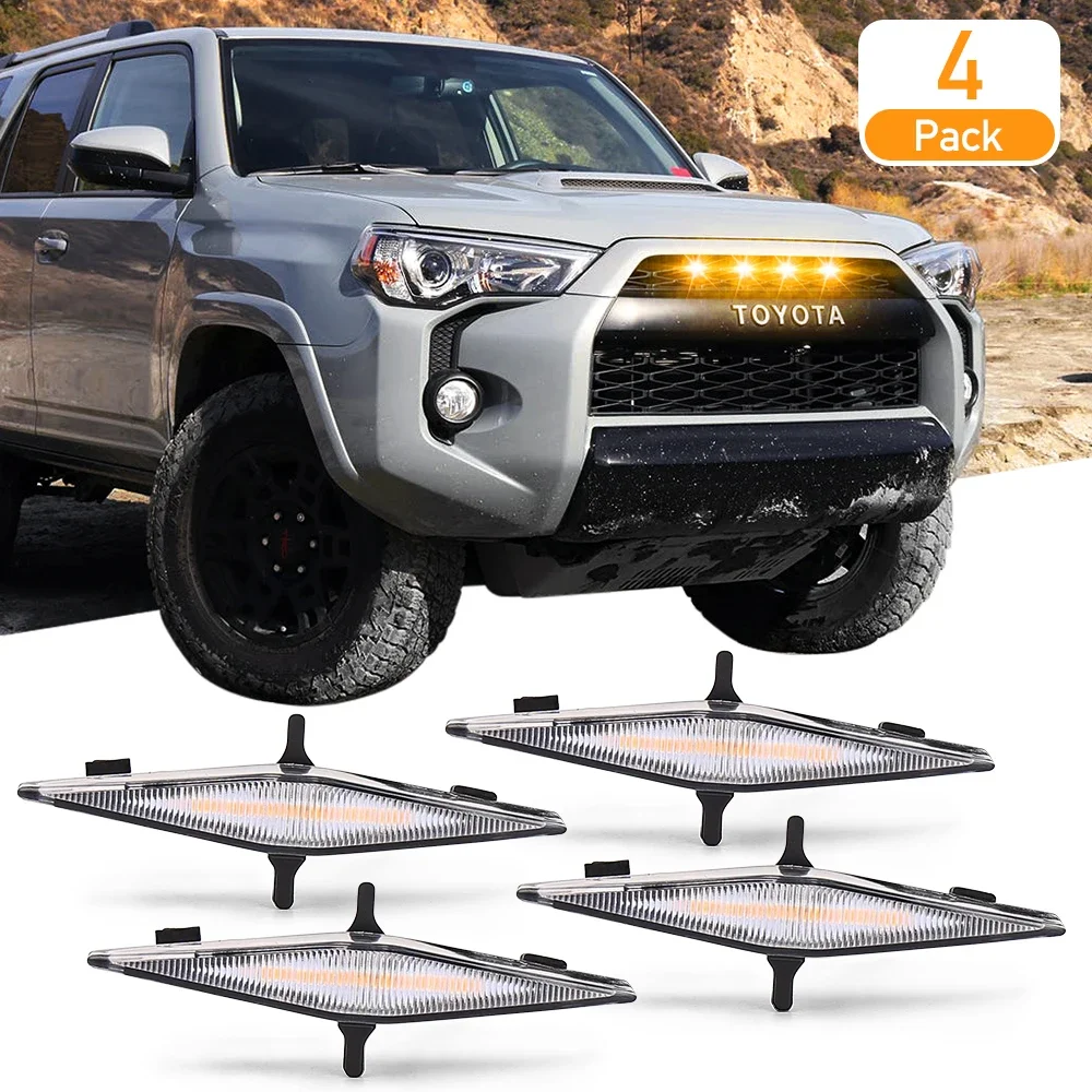 

Raptor Style Amber Lights Kit LED Grille Light For Toyota-4Runner TRD Pro 2014 2015 2016 2017 2018 2019