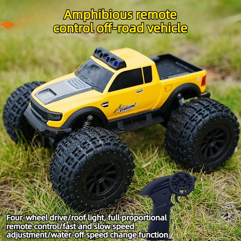 Full Scale RC Off Road Racing Car 2.4GHz Waterproof 4WD Amphibious 360 degree Rotating with Lights All terrain RTR RC Toy Car