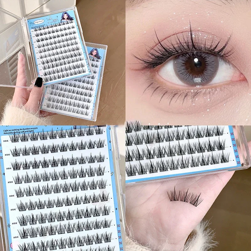 Pas de colle faux cils 3 étapes Application naturel sans colle faux cils bricolage cils pas facilement déformable pour les débutants Desig