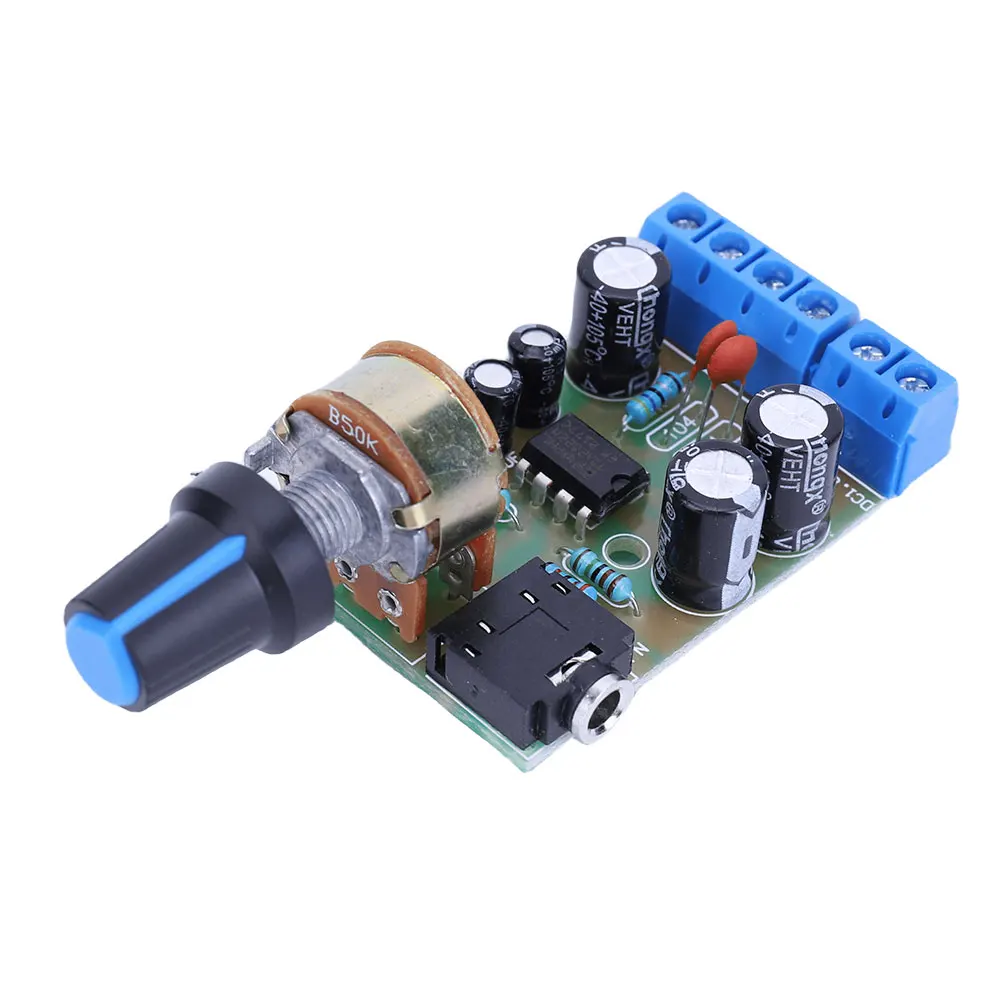 Módulo de placa amplificadora portátil TDA2822M DC1.8-12V Placa de módulo amplificador de potencia Digital práctica de 2,0 canales para altavoz de computadora