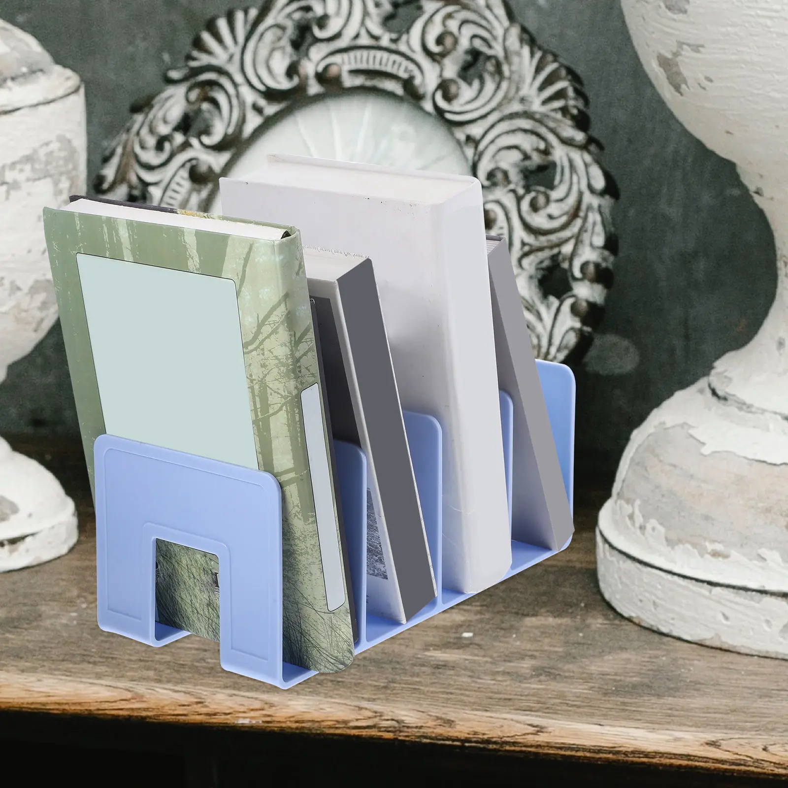 

Modern Desktop Document Rack File Organizer Book Stand for Office Study Desk Storage Holder Vertical Magazine Newspaper Folder