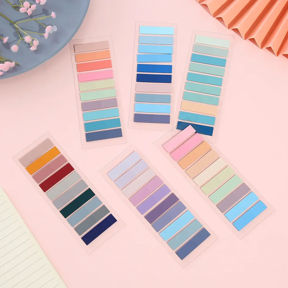 Colorful Transparent Sticky Notes Self-Adhesive Book Marker Sticker Annotation Tabs Paper Stationery School Office Supplies Gift