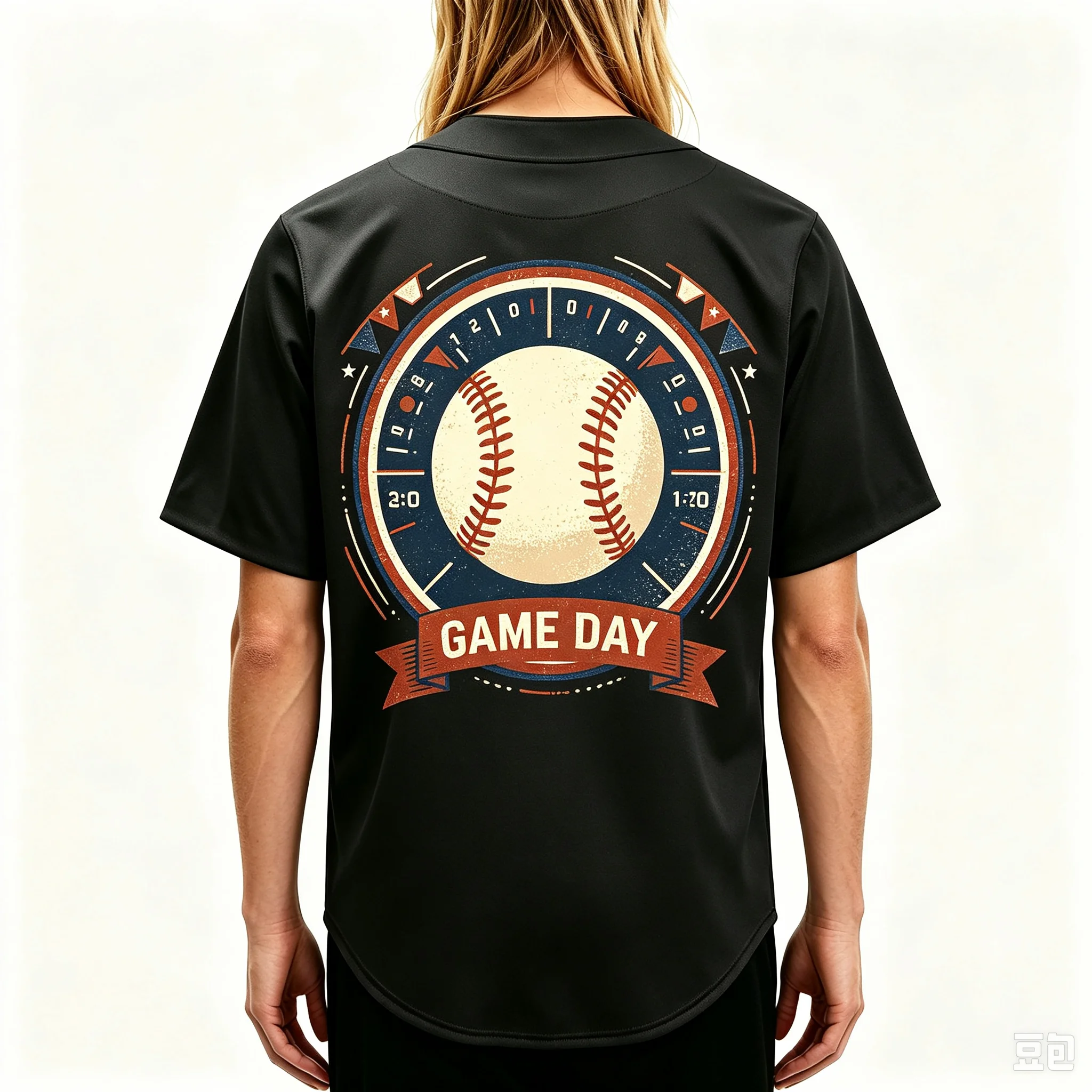 Men's Vintage Short-Sleeve Baseball Jersey Button-Down T-Shirt 'Play for the Game' Graphic Print Sports Uniform Shirt