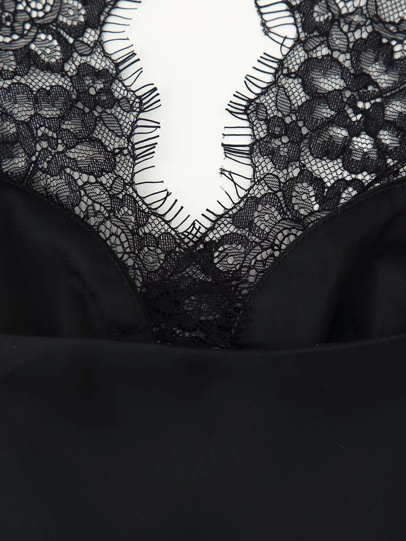 النمط الأوروبي والأمريكي 25 شتاء جديد الدانتيل التفاصيل الديكور على شكل قلب العنق غرامة حزام الكتف نسيج الحرير أعلى #5