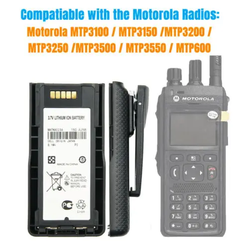 

NEW 3.7v 2900mAh Li-ion Battery NNTN8023A for Radio Walkie Talkie Motorola MTP3100 MTP3150 MTP3250 Two Way Radio