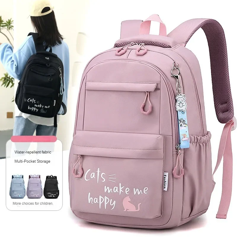 Girl School Bag Backpack Back Pack for Teenager Women Children Female Pink Schoolbag Primary High Bagpack Class Teens Child Kids