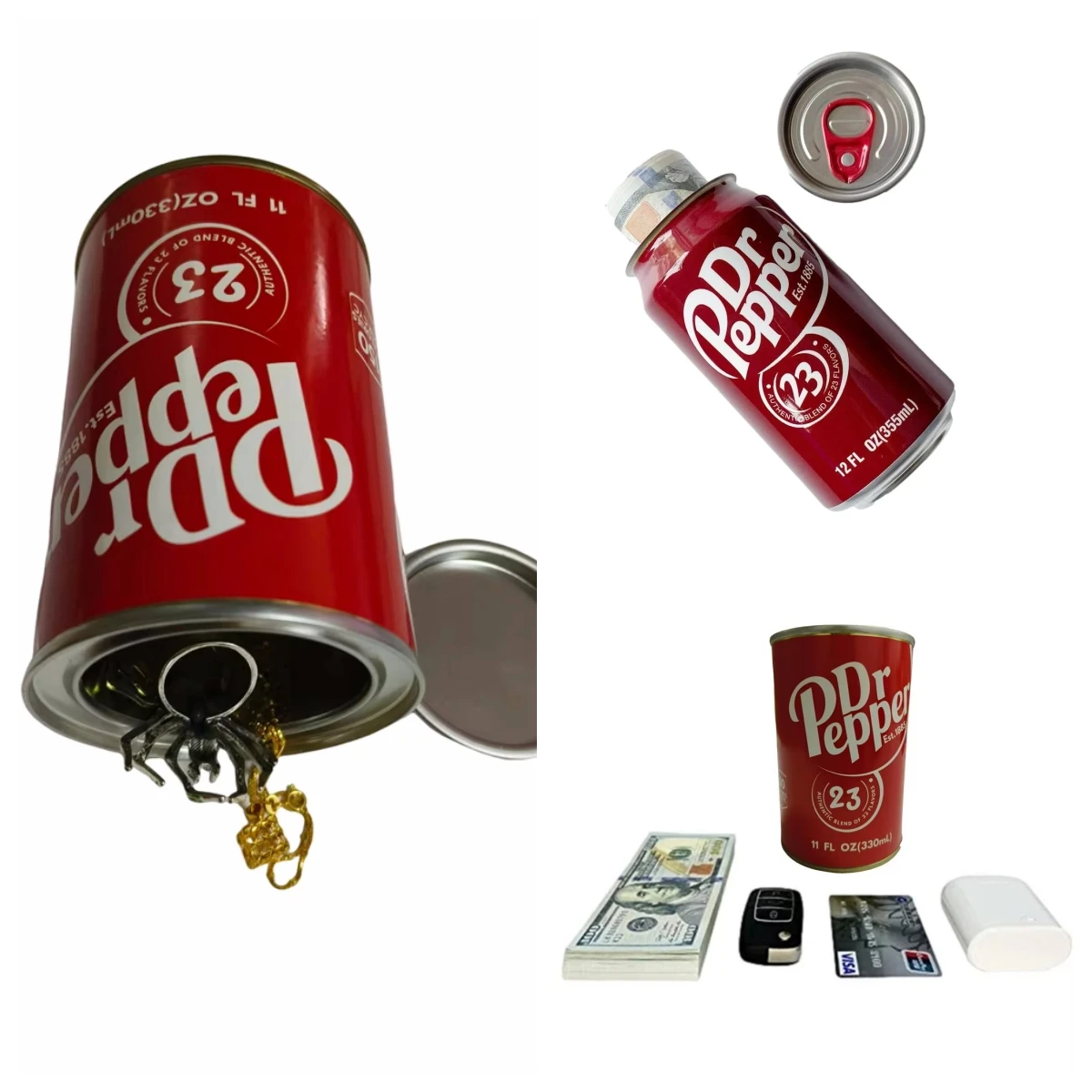 Metal Aluminum Coin Jar Fake Cola Can Personal Money Fake Beverage Jar Creative Safe Unexpected Storage Box Appearance Disguised