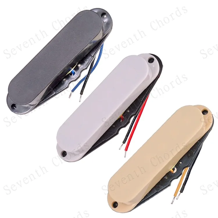 A Set of 3 Pcs No Hole Sealed Closed Single Coil Pickup for Electric Guitar Replacement