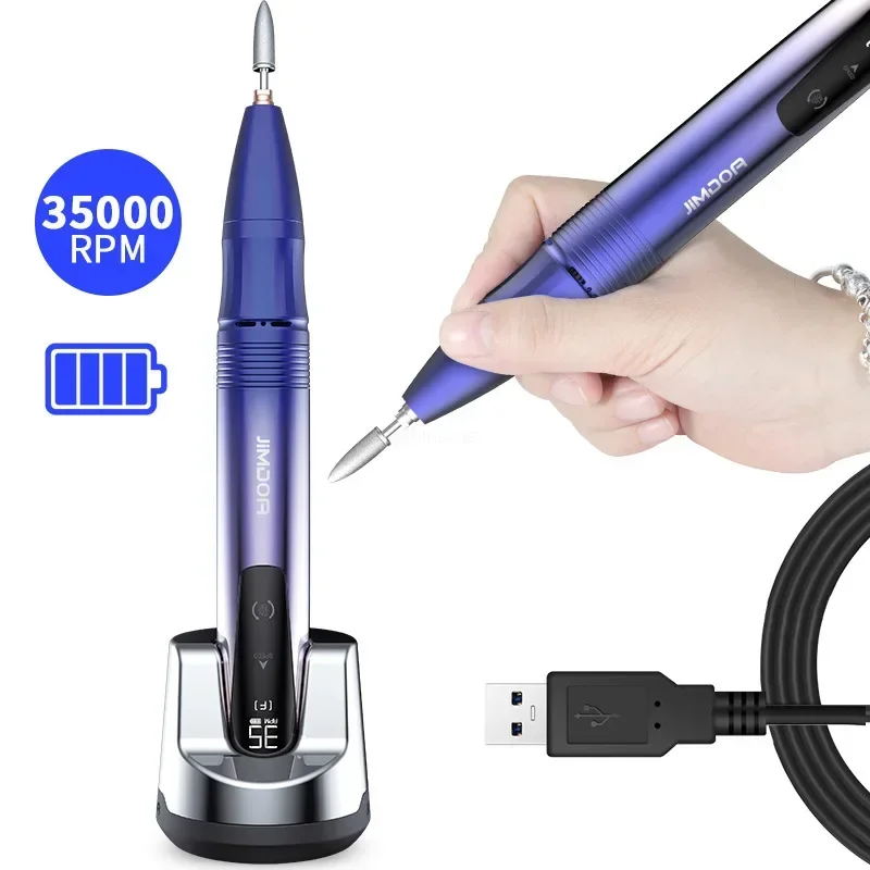 JMD-109P nail polisher portable 35000 rpm wireless charging nail polisher