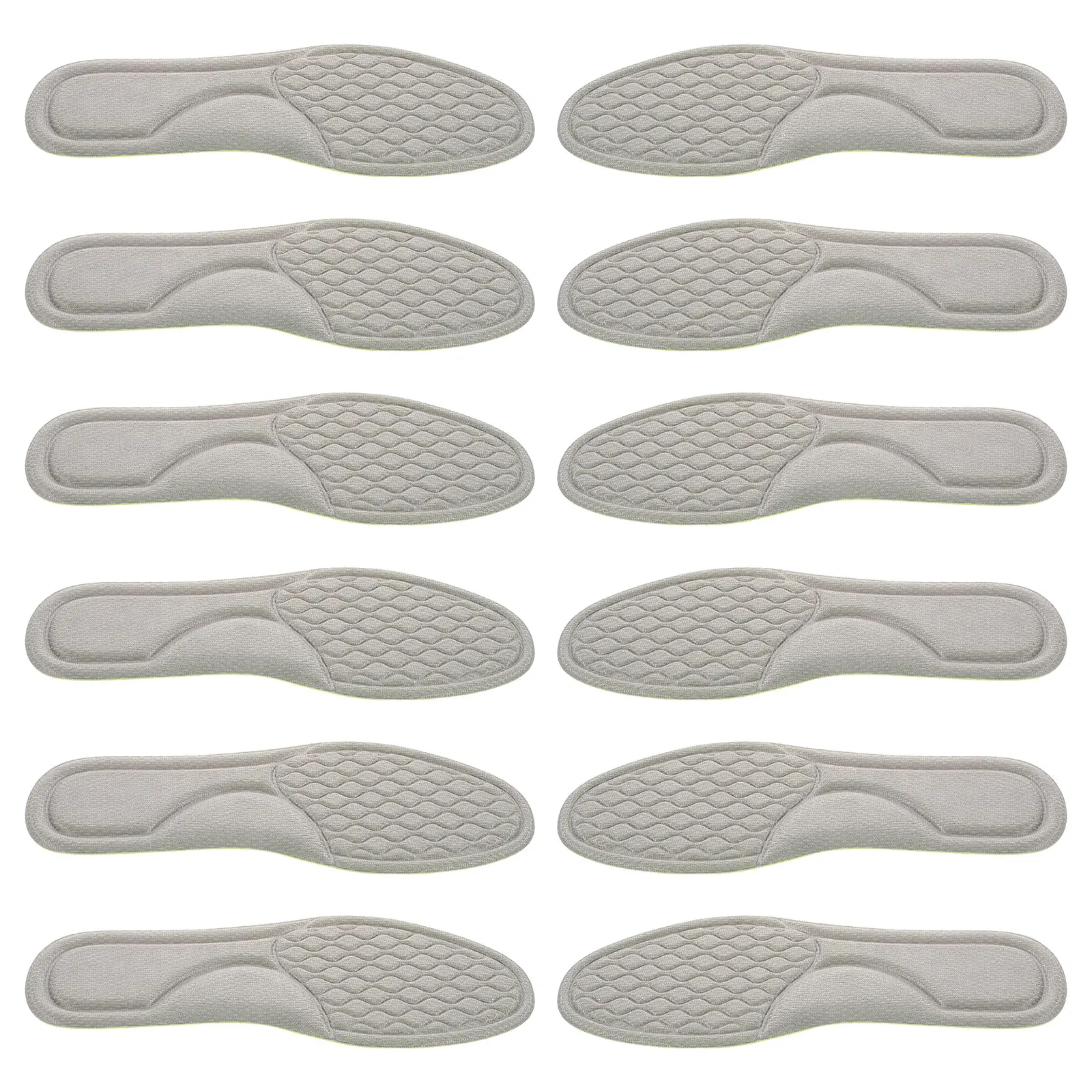 

6pcs 6 Pairs Insoles Shoe Pad Replacement Comfort Sweat Absorbing Breathable Massage Thin Summer Washable Walking
