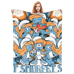 Nuovo arrivo The S-Smurfs Blue Cartoon Anime coperte Super Soft Fleece Cozy Throw coperte lavabili in lavatrice