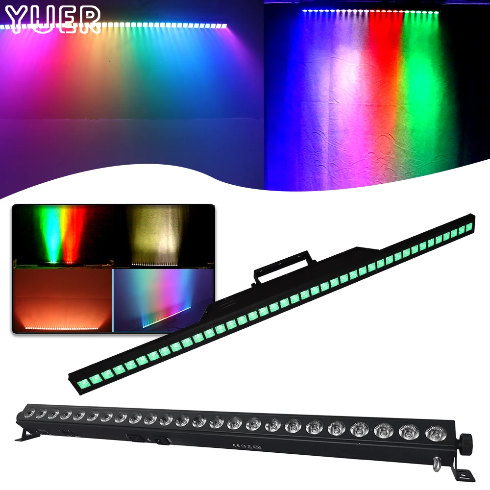 LED RGBW Wall Wash Strobe Bar Stage Light Pixel DMX512 Control Music Indoor Flood Disco Dj Wedding Party Nightclub