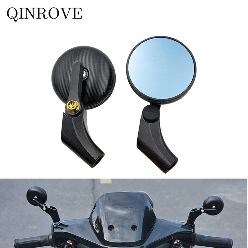 Motorcycle Scooter Rear Mirror Aluminum Alloy Foldable 8 10MM Small Side Mirror Universal For Yamaha XTZ 125 honda Ruckus Zoomer