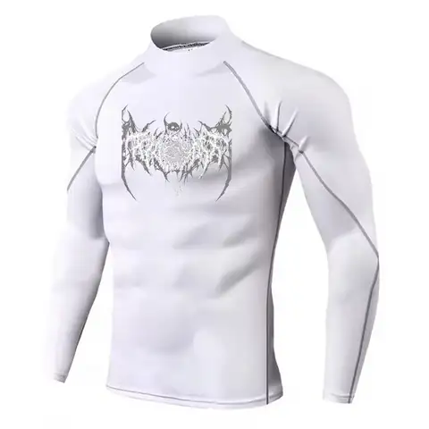 Herr Bodybuilding Sport Tight T-shirt Sommar Kompression Polotröja Kortärmad Gym Fitness Snabbtorkande Löpning Herr Träningstopp 8 best sales kompressionströja med polotröja - №4