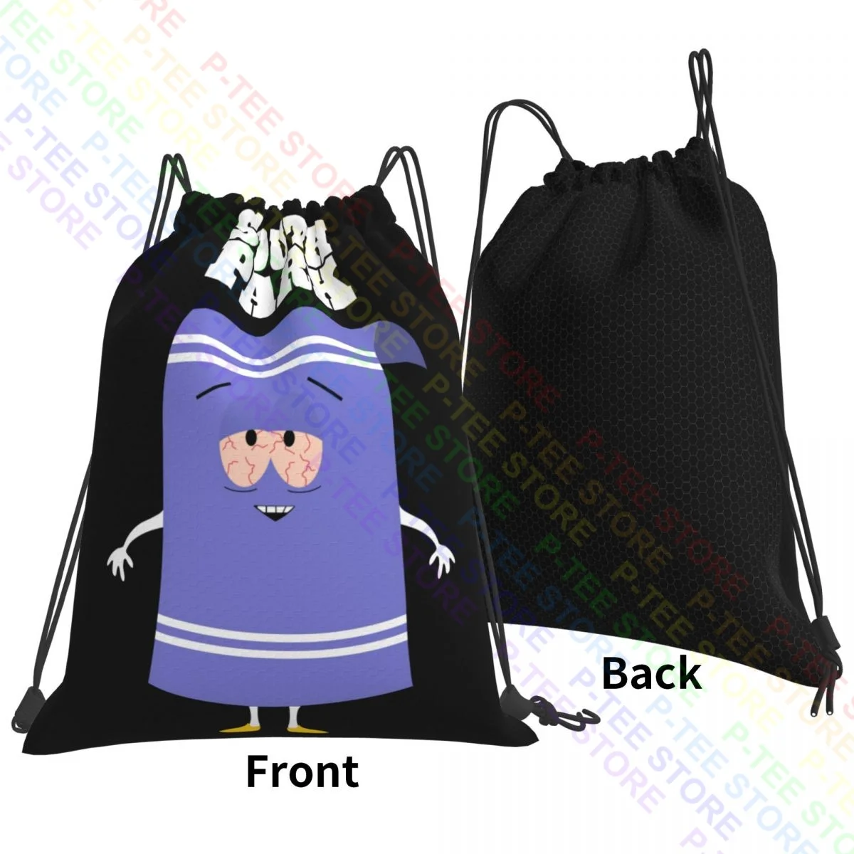 Towelie South Black Park The Boys Huf 01 Drawstring Bags Gym Bag Bookbag Portable Gym Tote Bag Outdoor Running