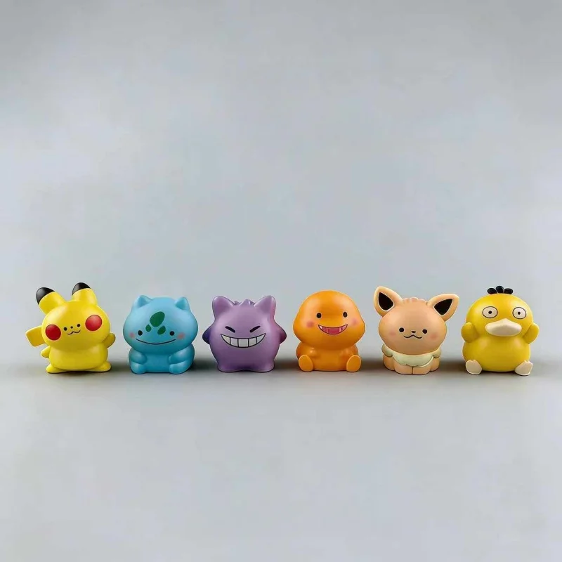 

Мультяшная фигурка Чиби Покемон для декора приборной панели, мини-кукла-антистресс, украшение для офисного стола, декор для салона автомобиля, подарок