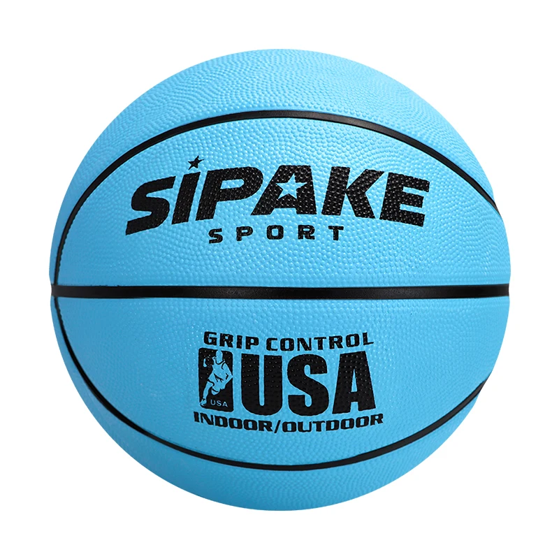 SIPAKE Taglia 4 taglia 5 Pallacanestro in gomma resistente all'usura Palla da allenamento per interni ed esterni Pallacanestro da competizione antiscivolo