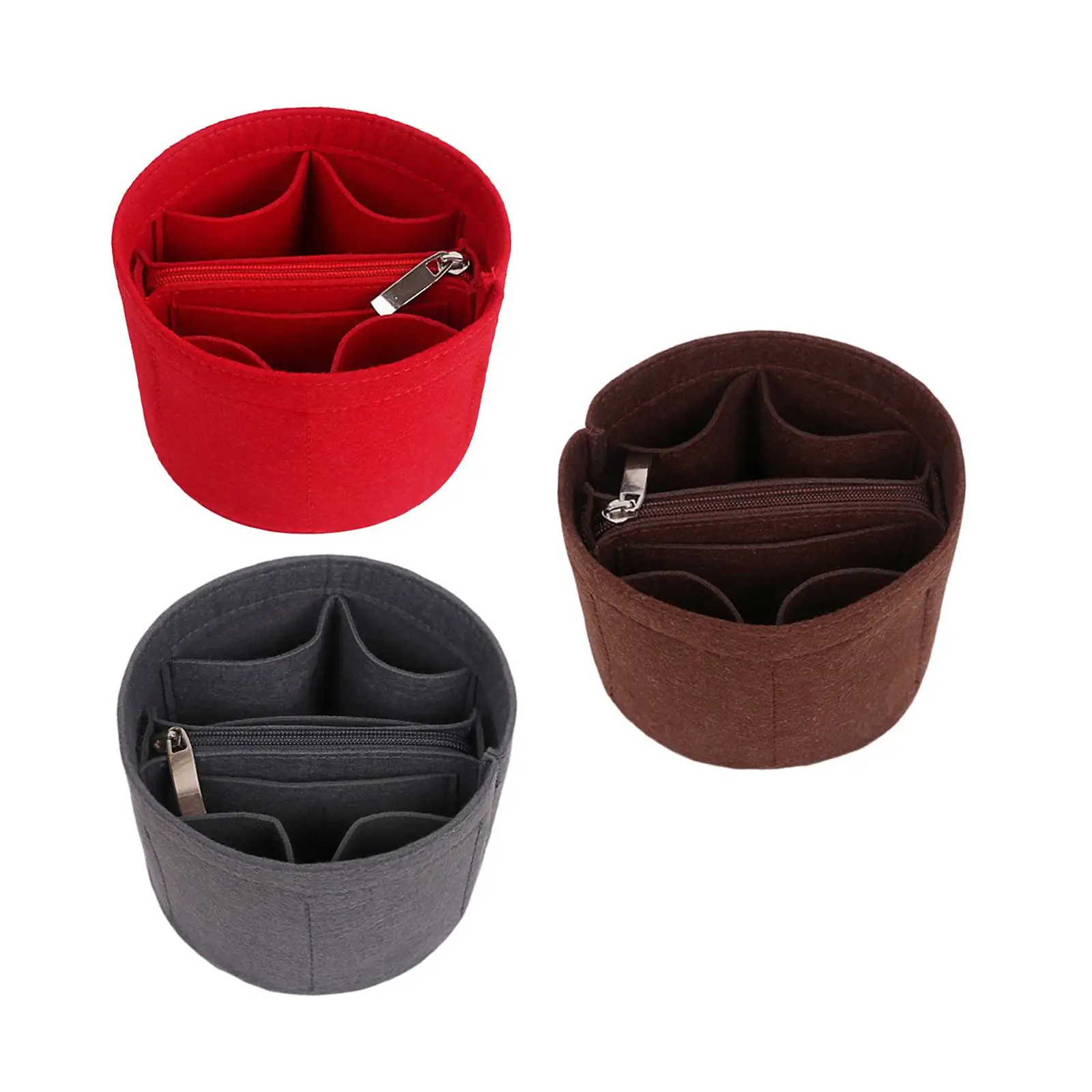 

Подкладка для сумки-ведра, модная подкладка для сумки с отделениями, круглые косметички, тканевый материал Pokect, многофункциональный багаж